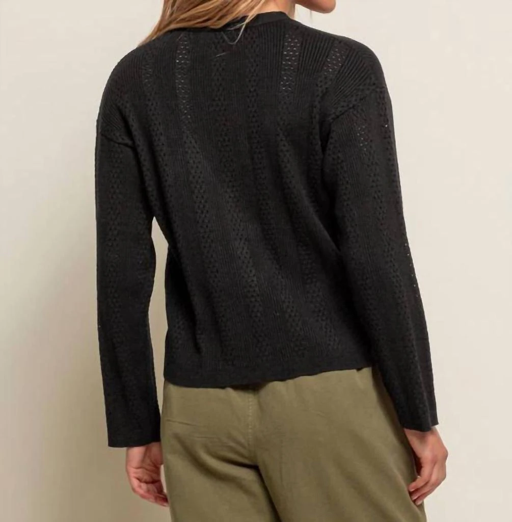 Red Haute Pointelle Cardigan 3