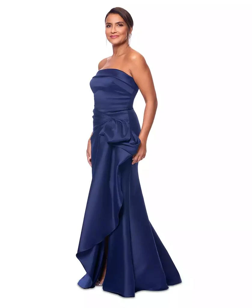 XSCAPE Women's Gathered Strapless Gown 2