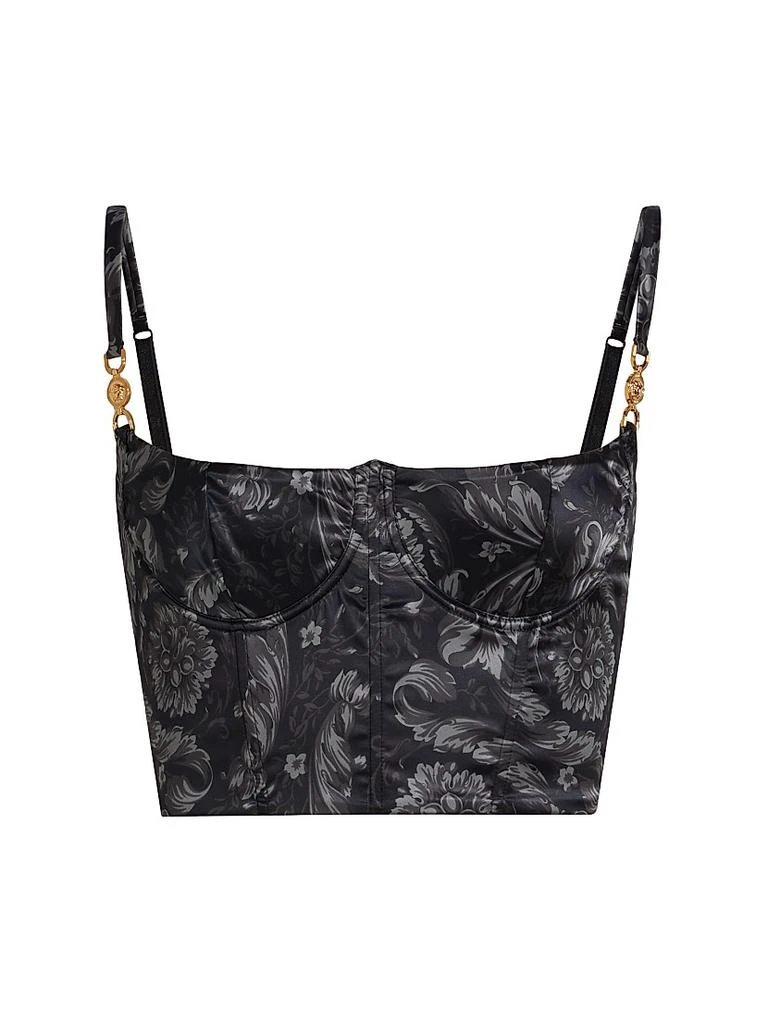 Versace Barocco '92 Stretch Satin Balconette Bra Top 1