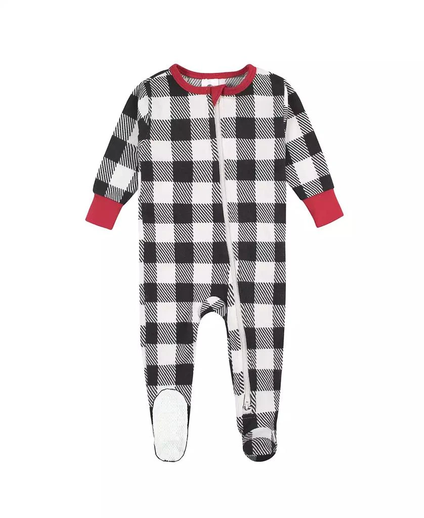Gerber Baby Girls Holiday Family Pajamas Neutral One Piece Footed 5