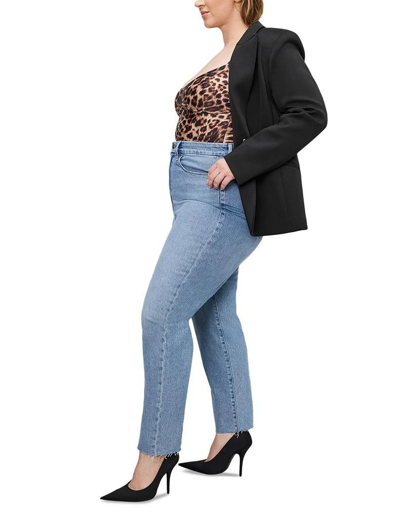 Good American Good Boy Straight Cropped Jeans in I766 9