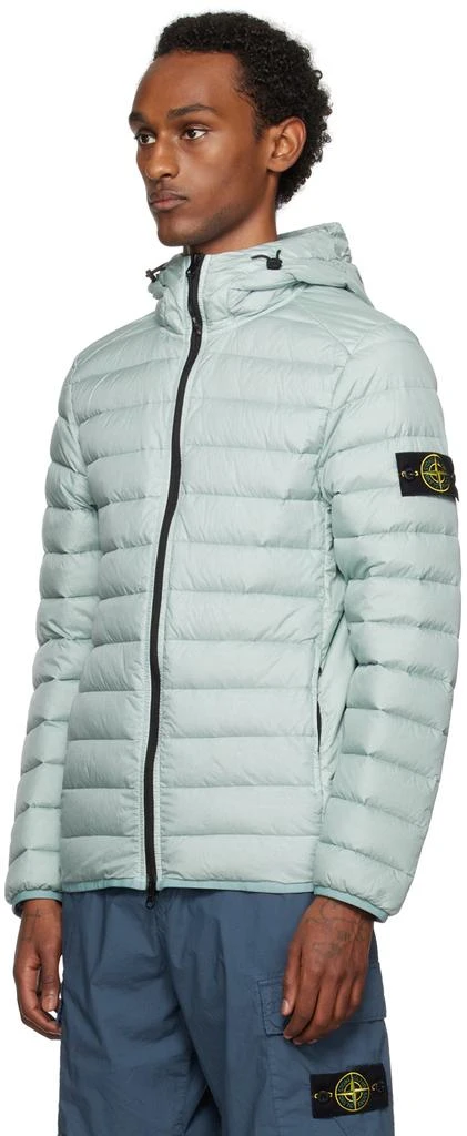 Stone Island Blue Loom Woven Chambers Down Jacket 4