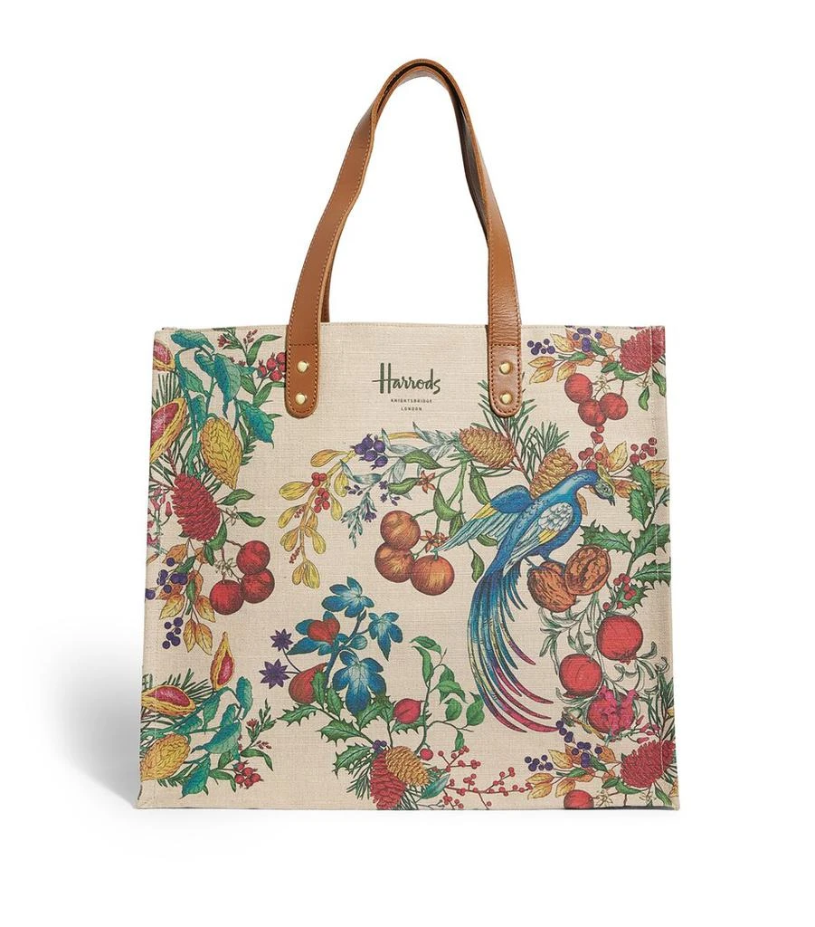 Harrods The Great Feast Jacquard Shopper Bag