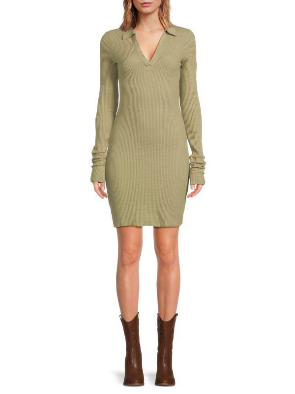 The Range Johnny Collar Body-Con Minidress