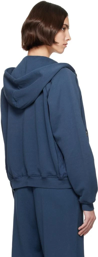 SKIMS Blue French Terry Relaxed Zip Up Hoodie 3