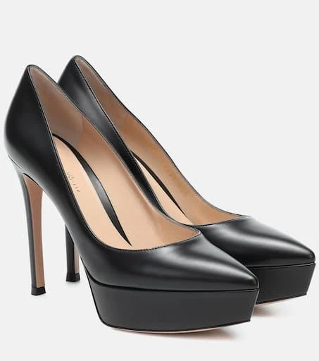 Gianvito Rossi Dasha leather platform pumps 1