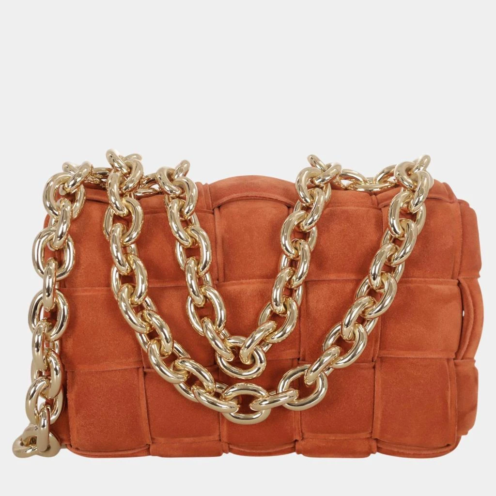 Bottega Veneta Bottega Veneta Brown Suede Padded Chain Cassette Bag 3