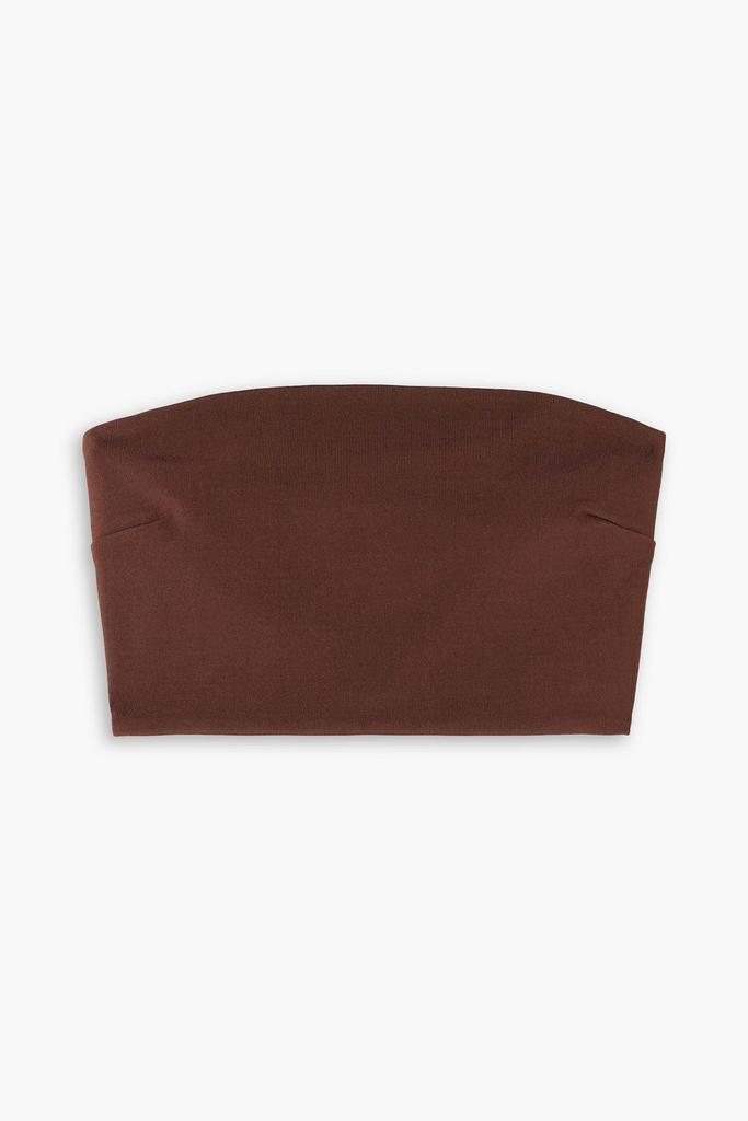 Esse Studios Strapless cropped ribbed stretch-knit top