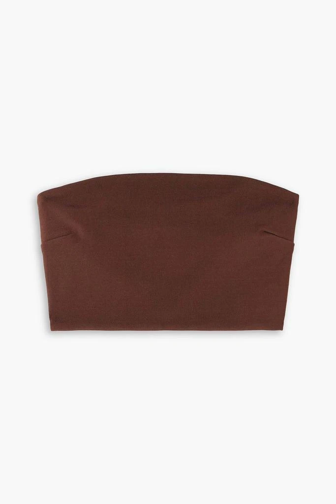 Esse Studios Strapless cropped ribbed stretch-knit top 1