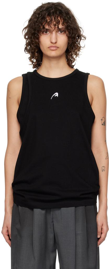 ADER error Black Layered Tank Top