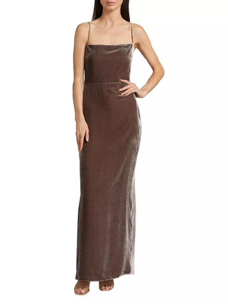 Reformation Frankie Velvet Maxi Slipdress 2
