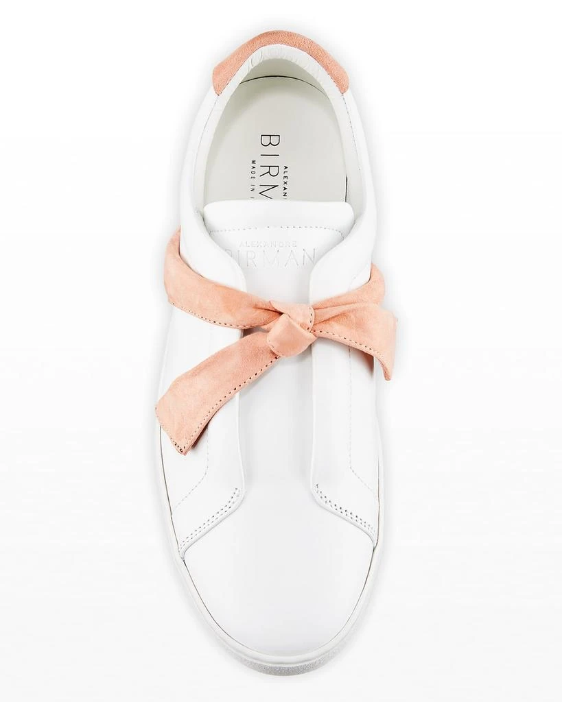 Alexandre Birman Clarita Two-Tone Sneakers, White/Pink 3
