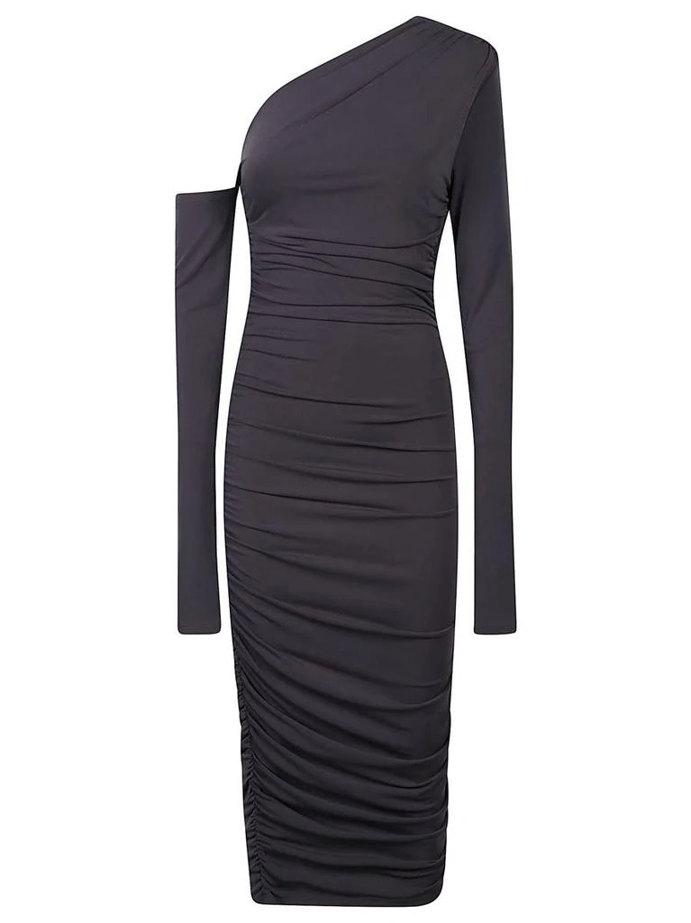 The Andamane Brown Silk Long Dress