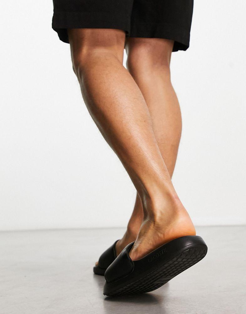 Lacoste Lacoste Serve 1.0 sliders in black - Sandals