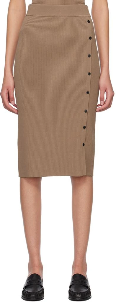Rag & Bone Brown Asher Midi Skirt 1