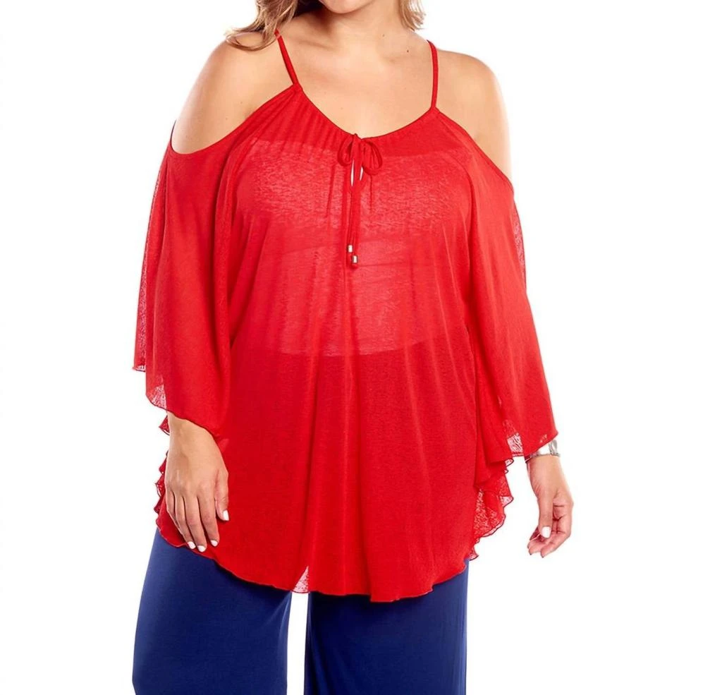 Always for Me Flirty Plus Size Cover Up Dress In Red 1