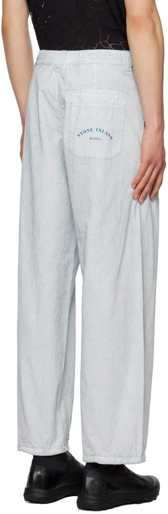 Stone Island Blue Garment-Dyed Trousers 3