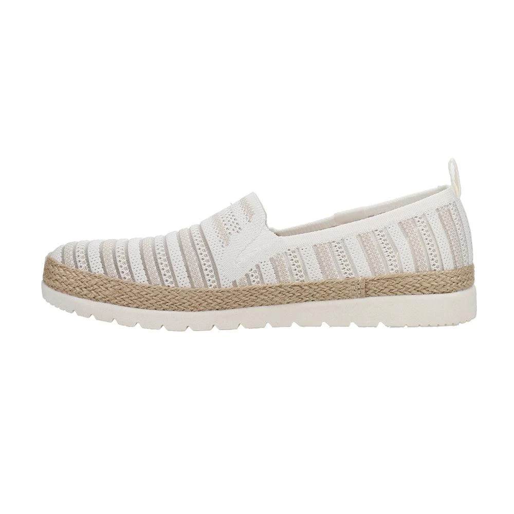 SKECHERS Bobs Flexpadrille Striped Cut Outs Slip On Flats 3