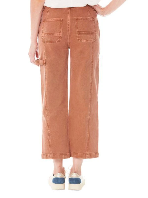 Nicole Miller High Rise Wide Leg Ankle Cargo Jeans 2