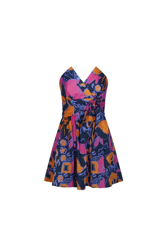 De Loreta Tequila Mini Dress In Rito Azul