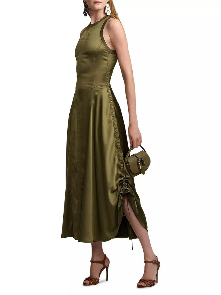 Ralph Lauren Sienna Satin Sleeveless Midi-Dress 2