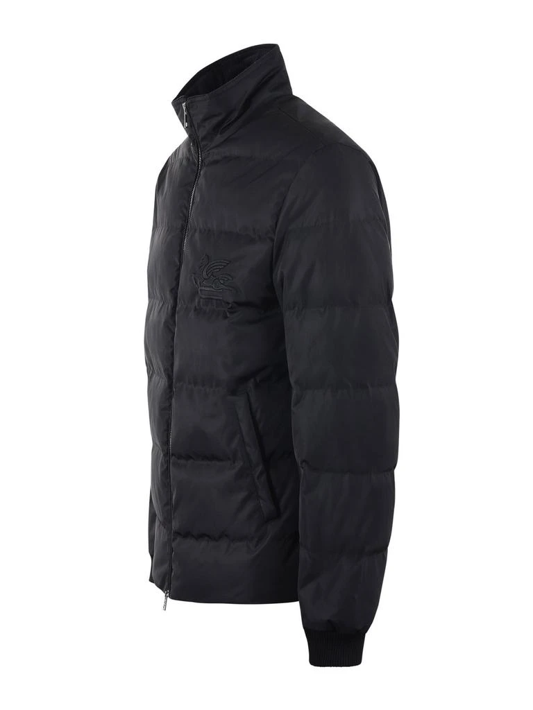 ETRO Etro Logo Embroidered Zip Up Padded Jacket 3