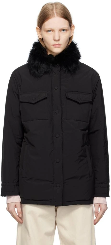 Yves Salomon SSENSE Exclusive Black Down Jacket 1