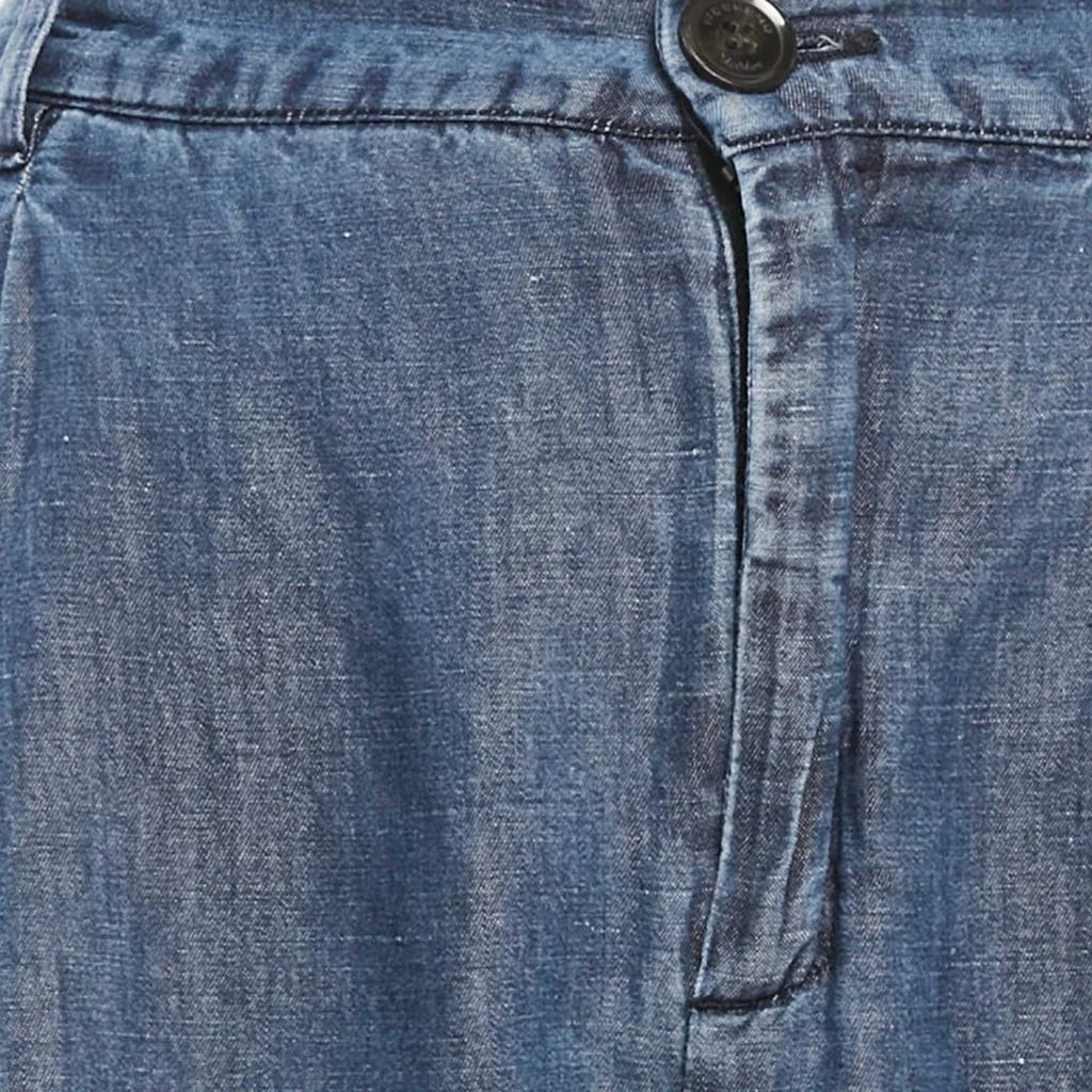 Weekend Max Mara Weekend Max Mara Blue Chambray Wide-Leg Trousers S 3