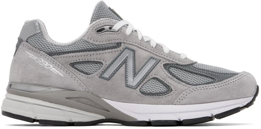 New Balance Gray Made in USA 990v4 Core Sneakers 1