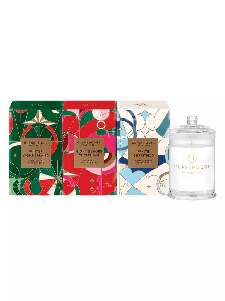 Glasshouse Fragrances Christmas 3-Piece Candle Set 2