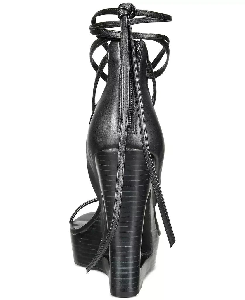 AAJ By Aminah Women's Nina Lace-Up Architectural Wedge Sandals 2