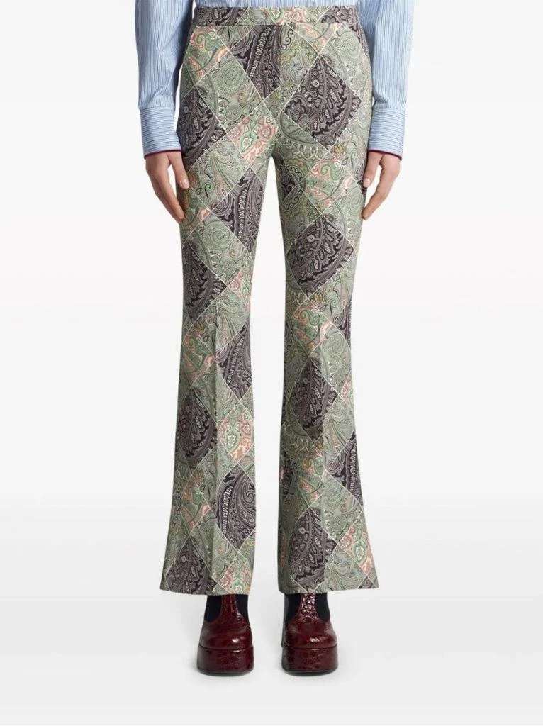 ETRO Flared Patchwork Trousers 2