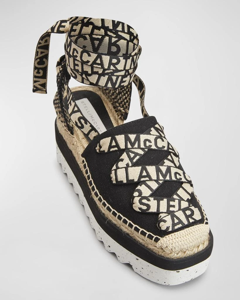 Stella McCartney Gaia Organic Canvas Espadrille Sandals 8