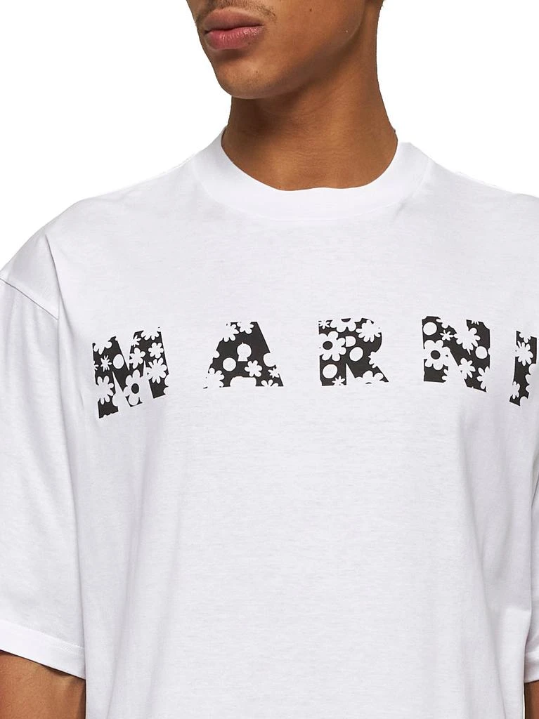 Marni MARNI | Marni White T-shirt with flower logo | Man | 46 4