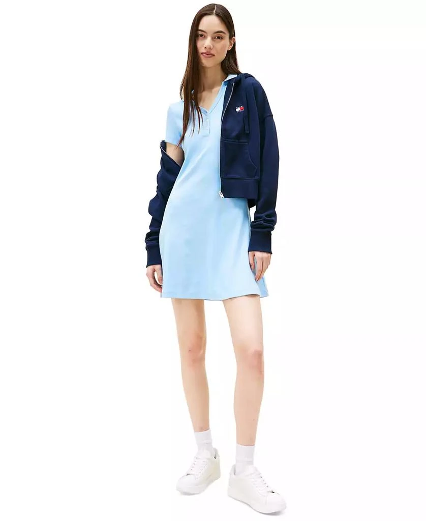 Tommy Jeans Women's Fit & Flare Ribbed Polo Dress 2