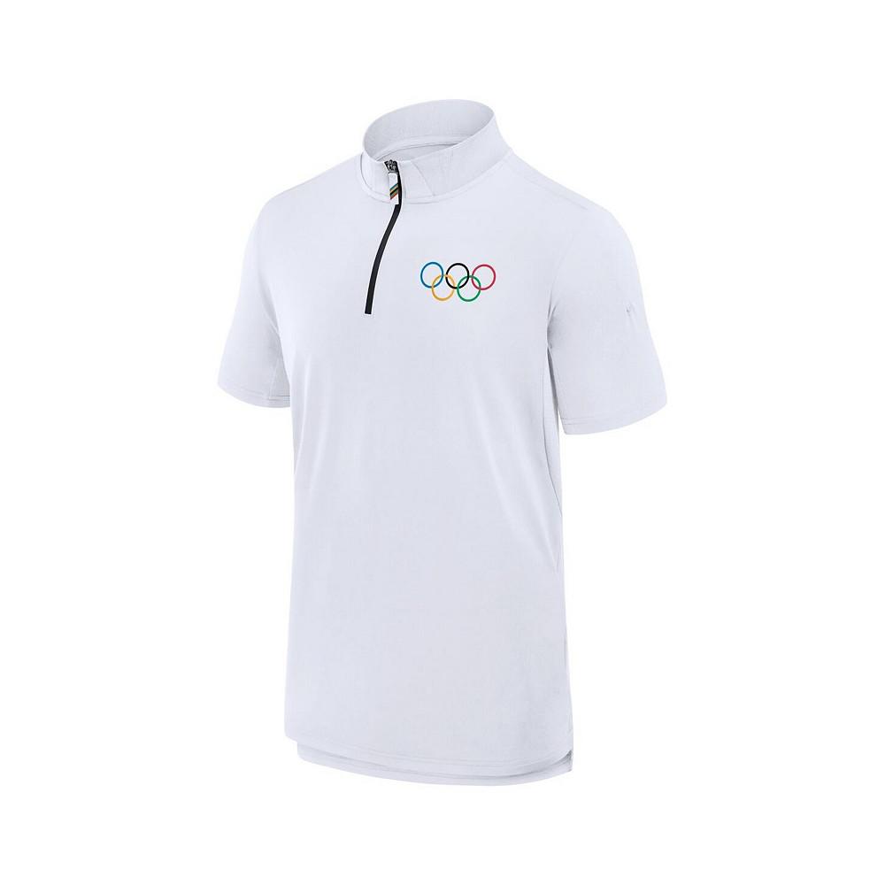 Fanatics Men's White Olympic Games Union Bar Quarter-Zip Polo Shirt