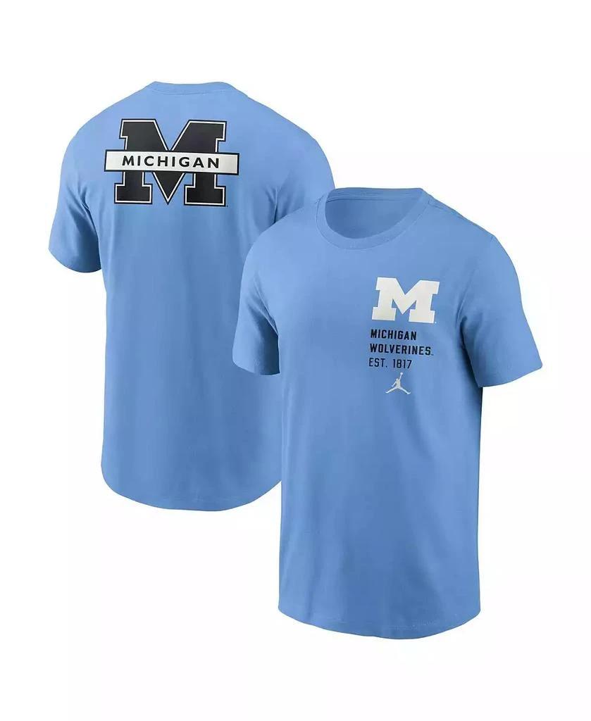 Jordan Men's Valor Blue Michigan Wolverines Record Shattered 2-Hit T-Shirt