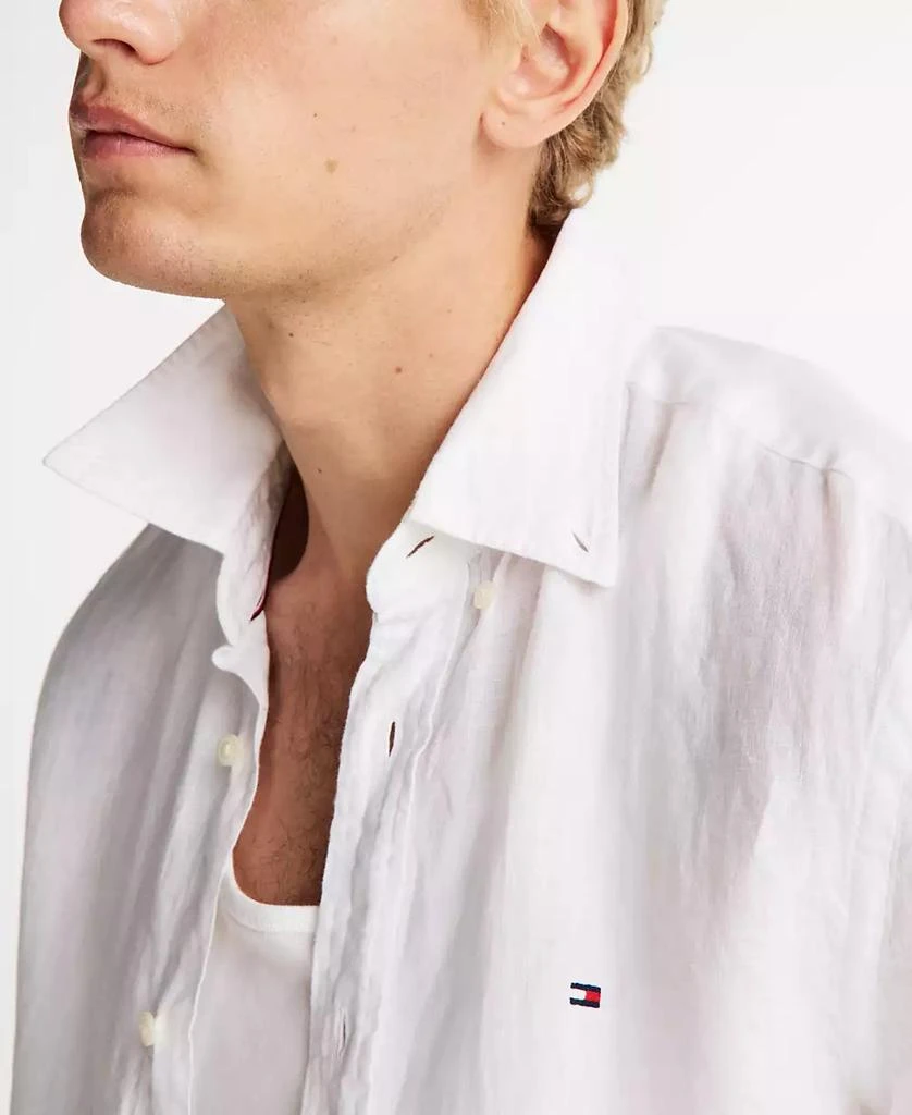 Tommy Hilfiger Men's Regular-Fit Pigment-Dyed Linen Shirt 3