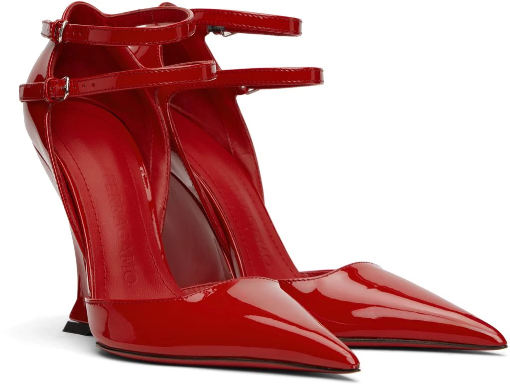 Salvatore Ferragamo Red Vidya Wedge Heels 4