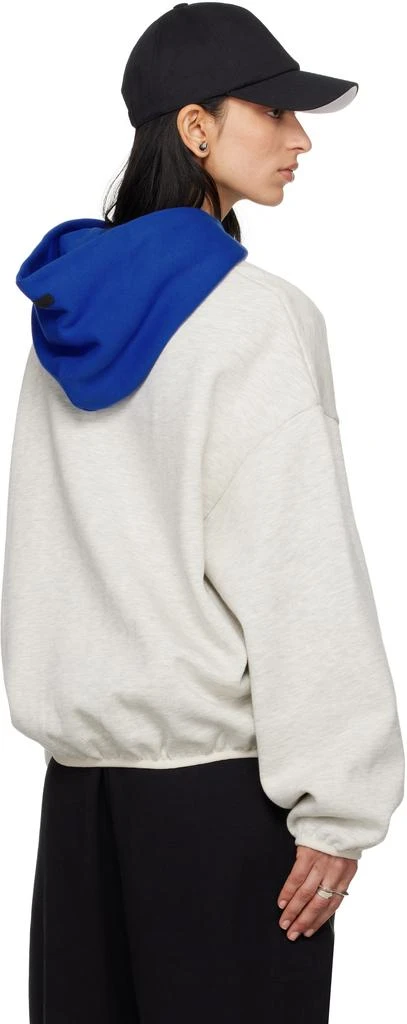 Essentials Gray & Blue NBA Knicks Pull Over Hoodie 3