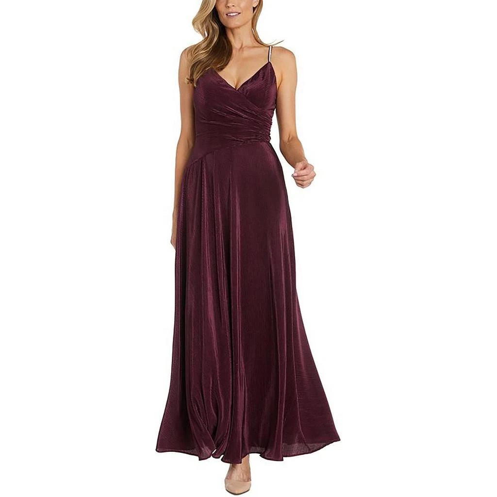 NW Nightway Womens Embellished Shutter Pleat Evening Dress 3