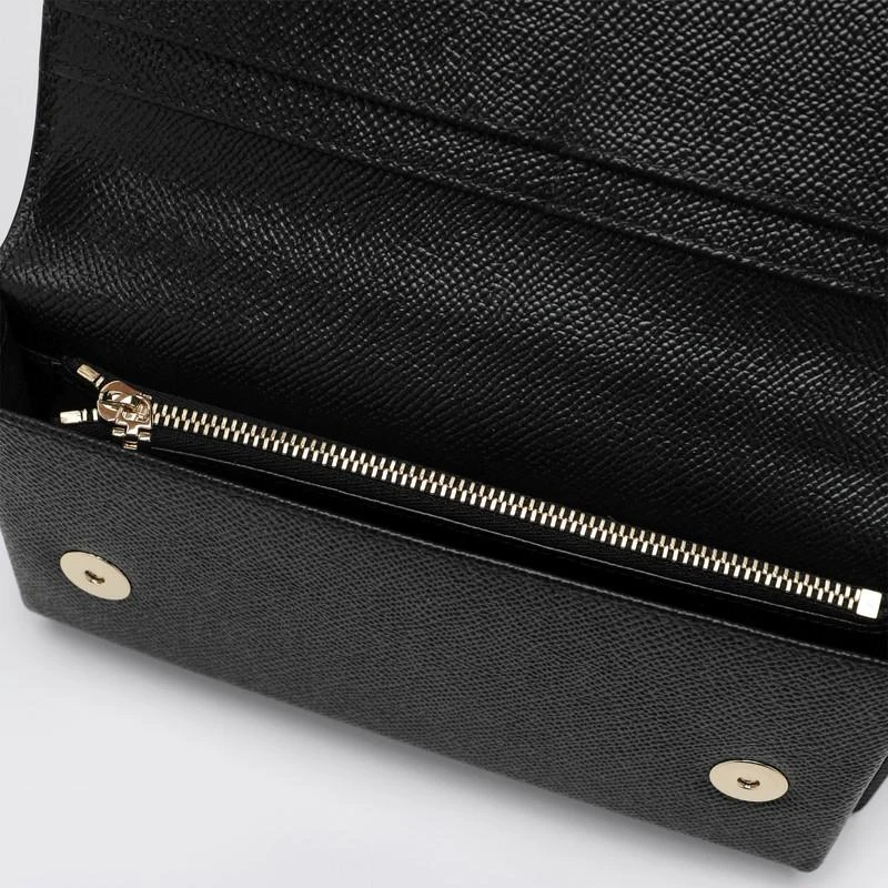 Dolce 
Gabbana Mini Dauphine black leather bag with logo tag 5