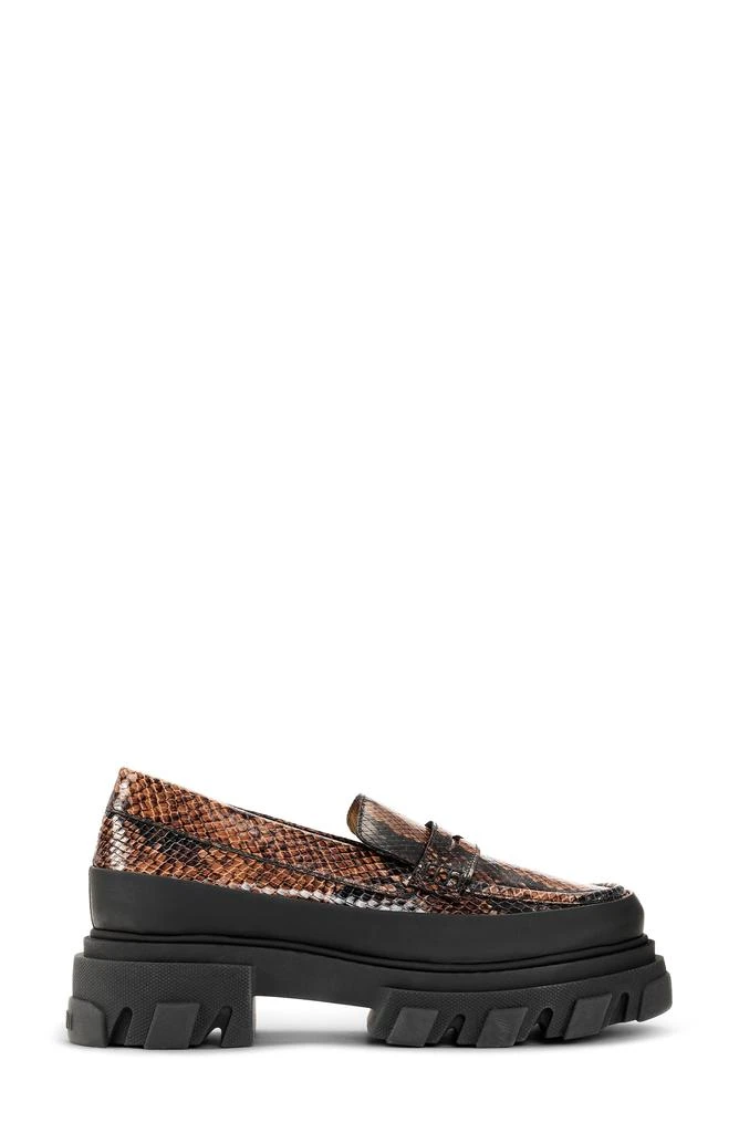 Ganni Snakeskin Embossed Lug Loafer 1