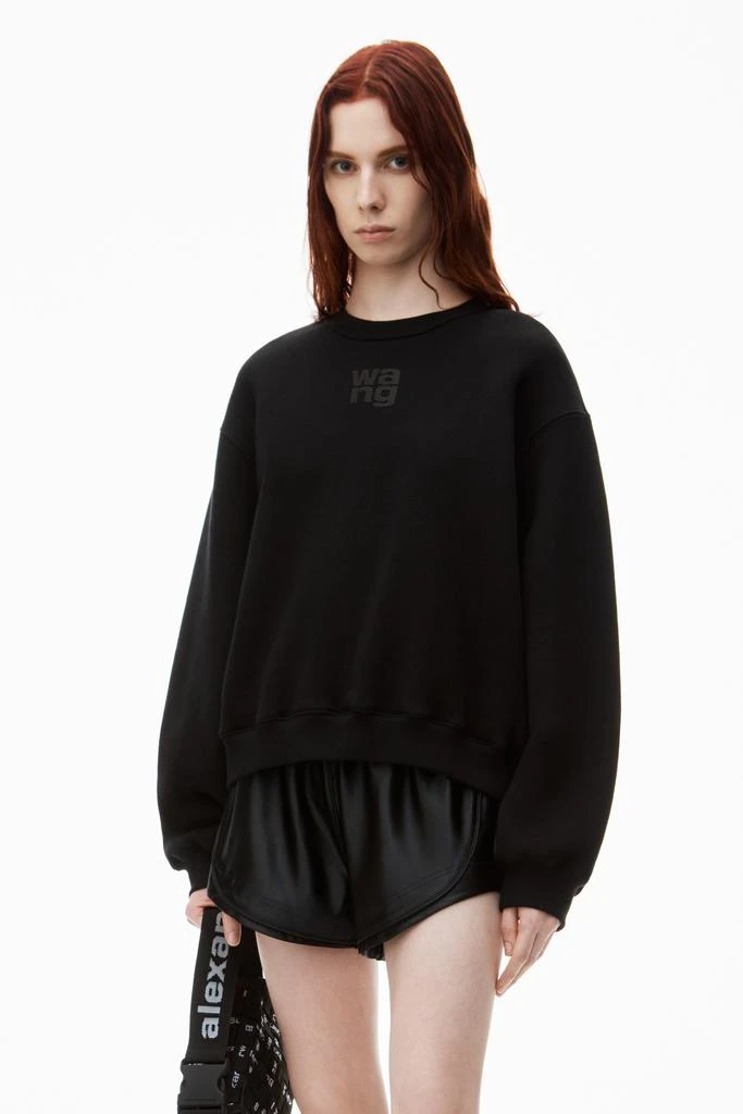 Alexander Wang PUFF LOGO SWEATSHIRT IN STRUCTURED TERRY