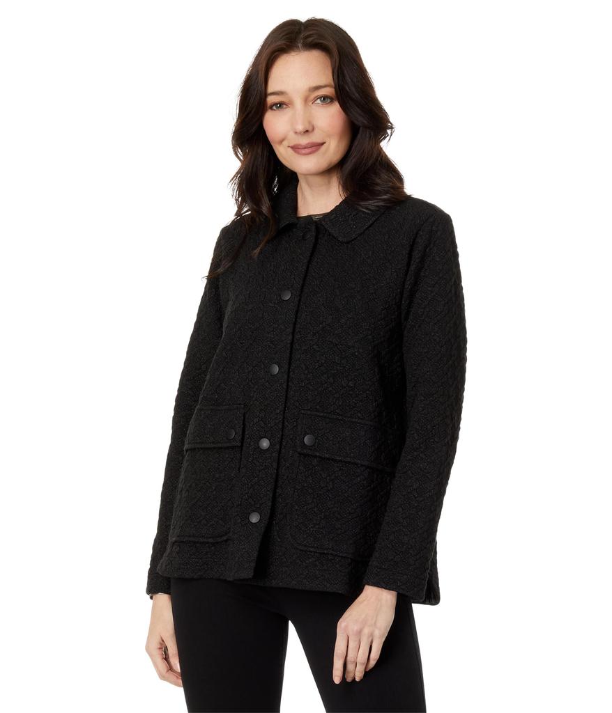 Elliott Lauren Shine Through Quilted Knit Jacket w/ Snap Closure