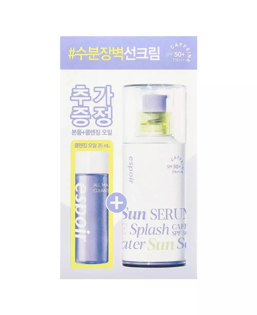 Espoir Water Splash Sun Serum  SPF 50+ PA+++ & All Makeup Cleansing Oil  -  2 Piece Set 2