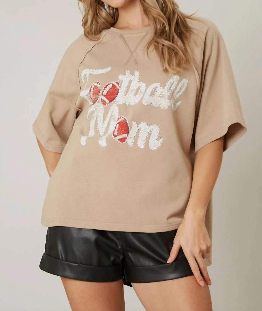 Fantastic Fawn Fantastic Fawn - Football Mom Washed Tee 1