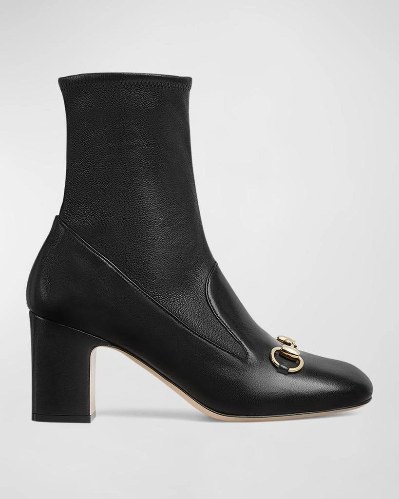 Gucci Lady Leather Bit Loafer Booties 1