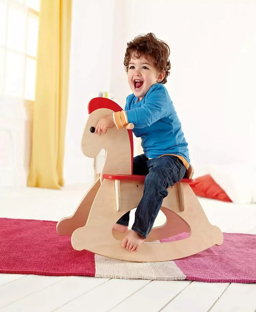 Hape Rock Ride- Beige Wooden Rocking Horse 5