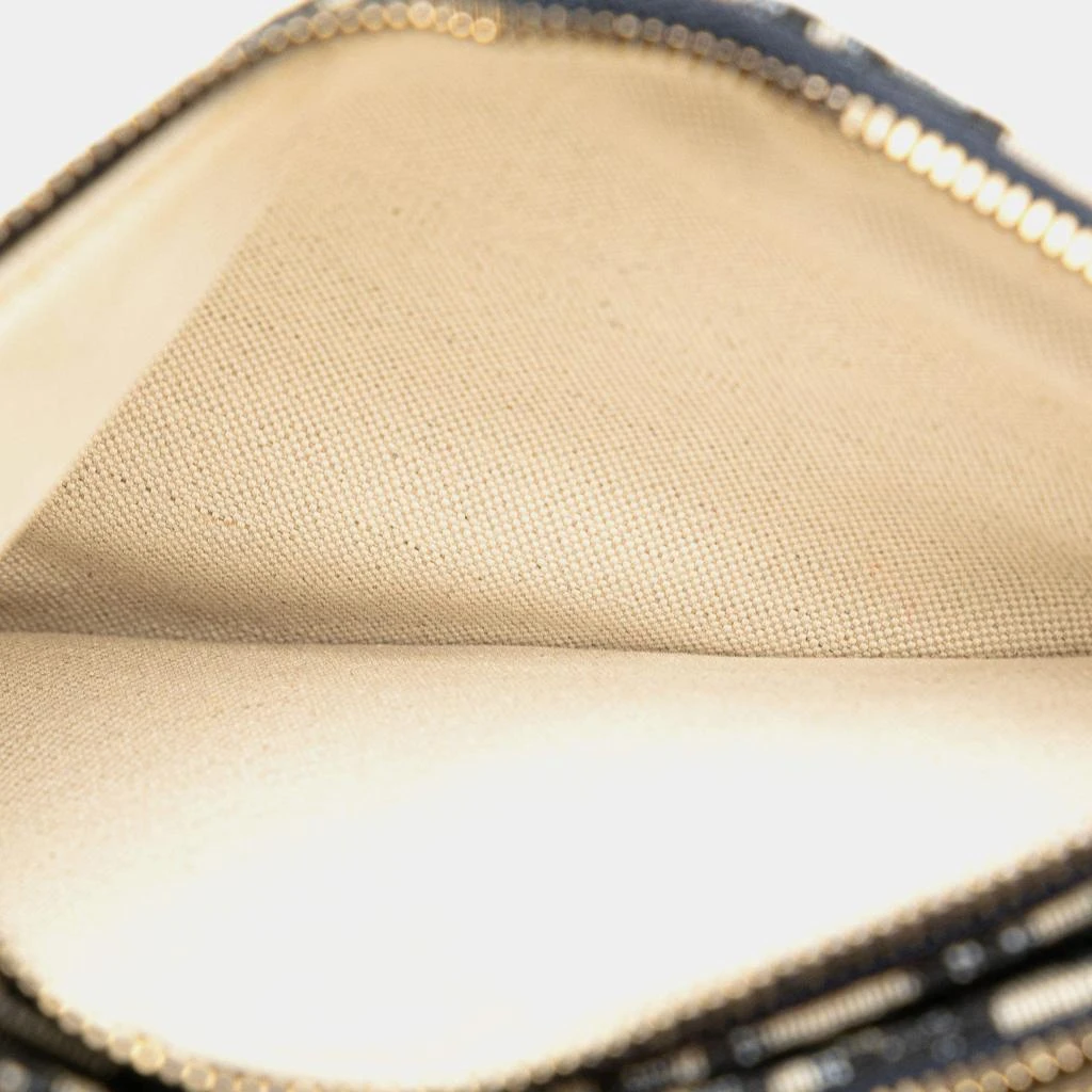 Dior Dior Blue Oblique Canvas Saddle Triple Zip Crossbody Bag 5